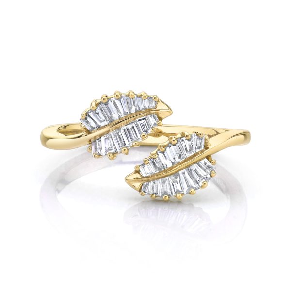 Small Palm Leaf Ring in 18K Yellow Gold