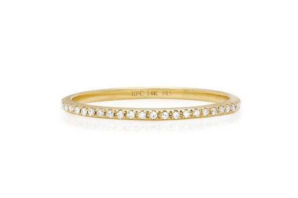 Diamond Eternity Stack Ring in Yellow Gold