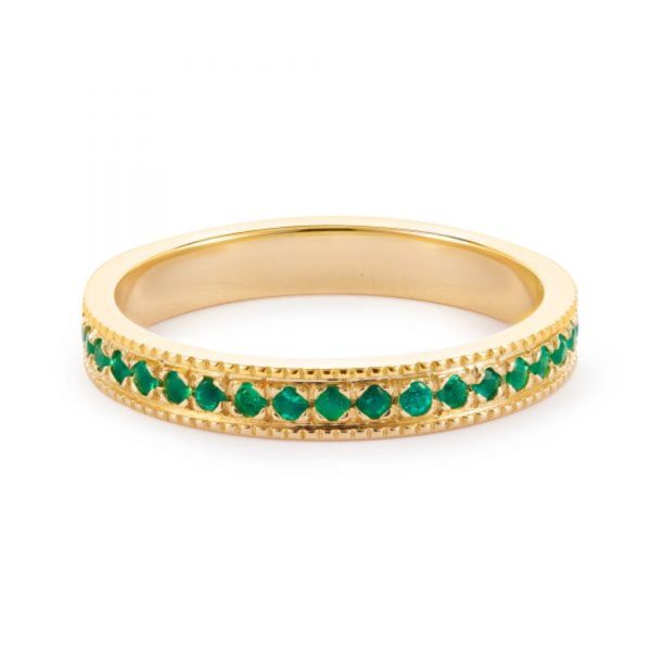 Thin Emerald Heirloom Band