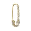 (Single) Diamond Pave Safety Pin Earring in 18K Yellow Gold (Left)