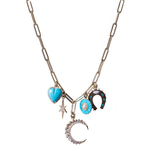 Turquoise Storrow Charm Bundle Necklace