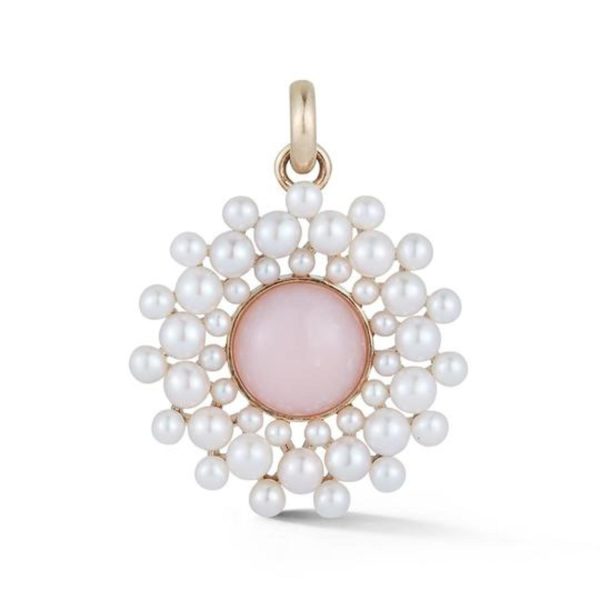 Pink Opal & Pearl Juliet Charm