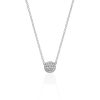 Mini Diamond Disc Necklace in 14K White Gold