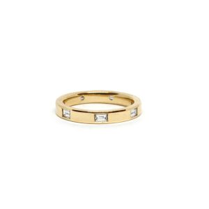 Baguette Diamond Les Points Stackable Band