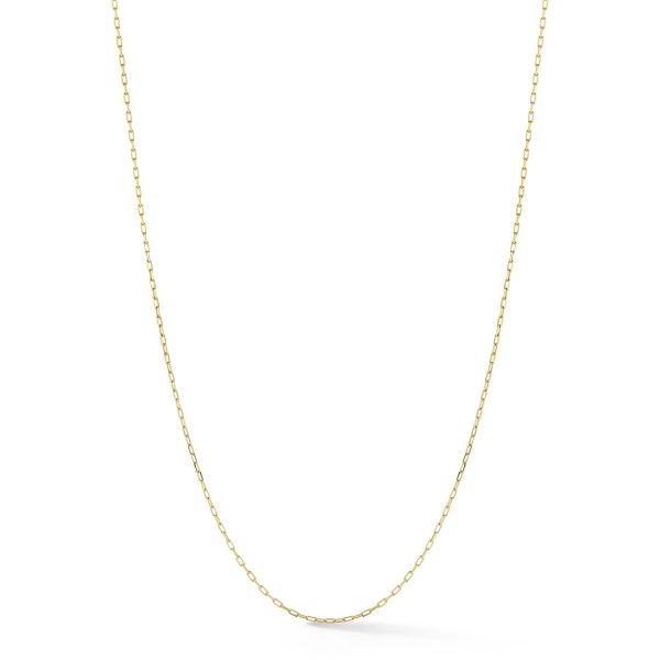 Jade Trau Rectangle Chain No. 40 in 18K White Gold 16-18″