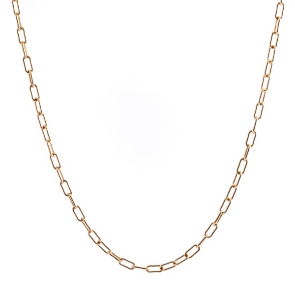 18″ Baby Cable Cushion Chain in 14K Yellow Gold