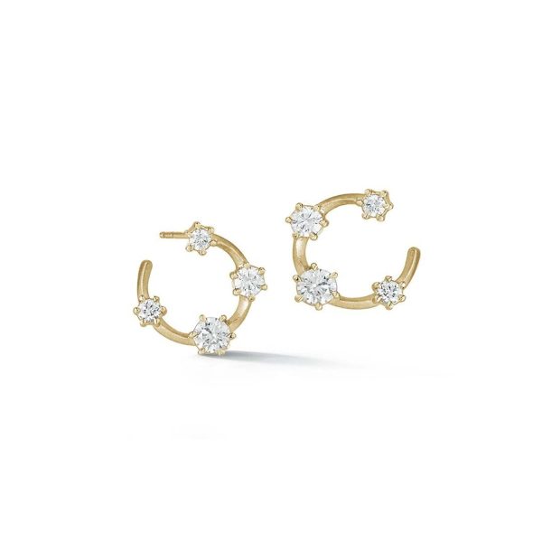 Small Kismet Hoops in 18K Yellow Gold