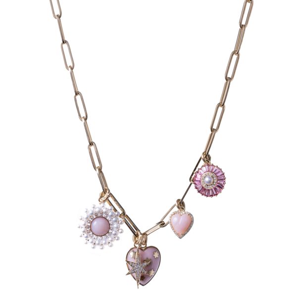 Pink Storrow Charm Bundle Necklace