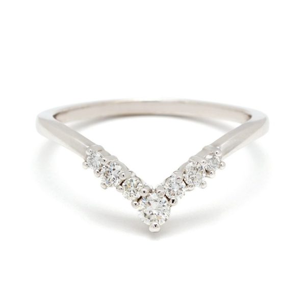 Celestine Tiara Band in 14K White Gold with Ombre