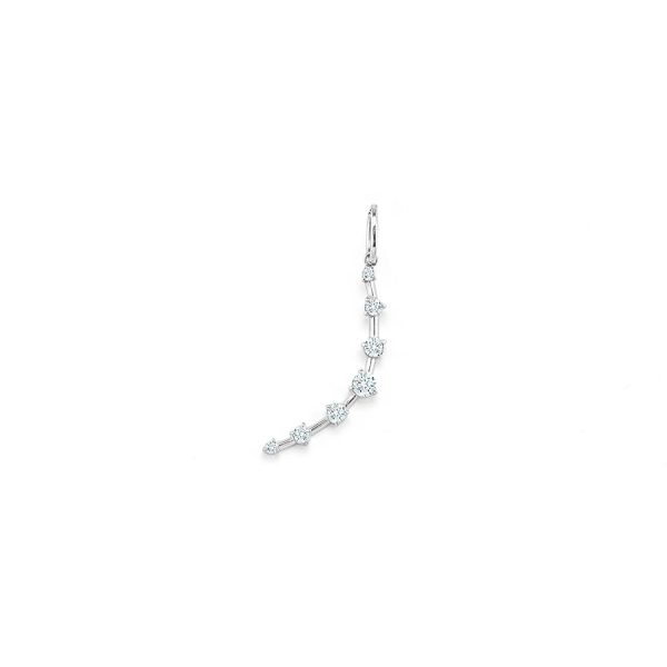 Crescent Charm in 18K White Gold