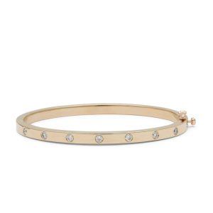 7 Diamond Les Points Bangle Bracelet