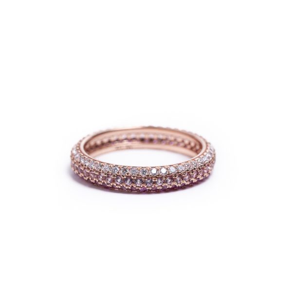 Day Dream Ombre Pave Ring with Pink Sapphires in