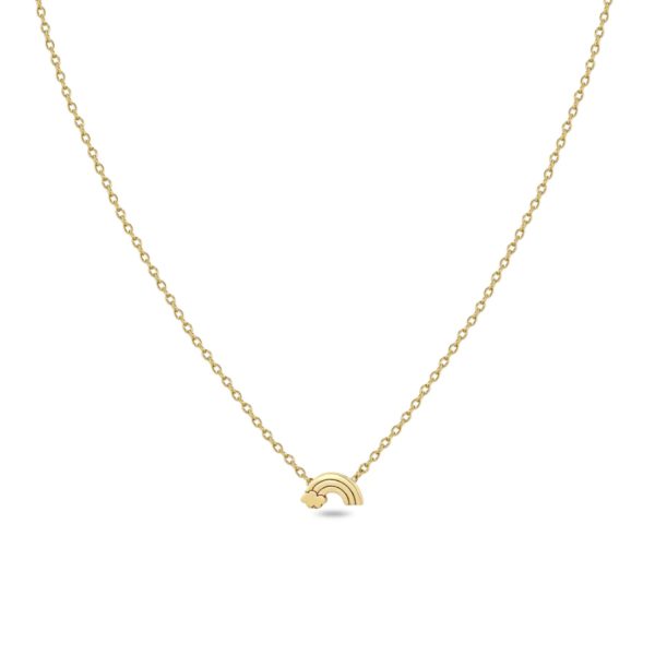 Itty Bitty Rainbow Necklace in 14K Yellow Gold