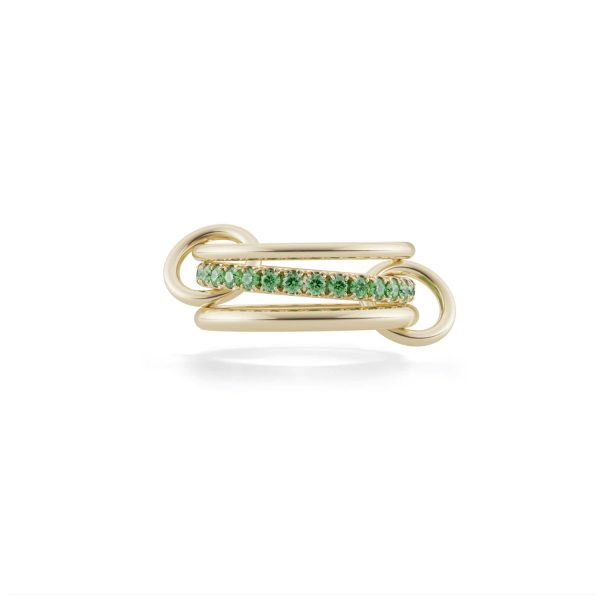 Emerald Petunia Ring in 18K Yellow Gold