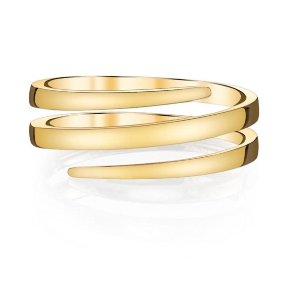 18K Yellow Gold Coil Pinky Ring