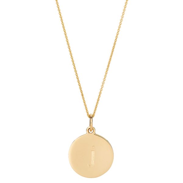 15mm Engravable Disc Charm in 14K Yellow Gold