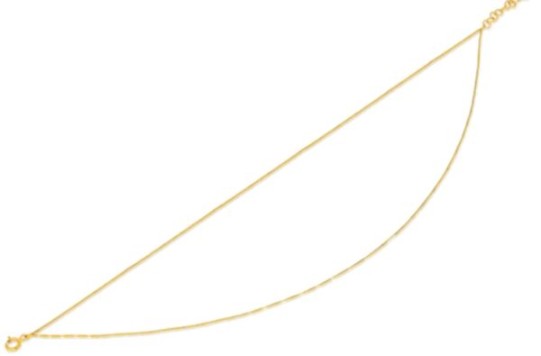 Double Strand Liquid Gold Anklet in 14K Yellow Gold