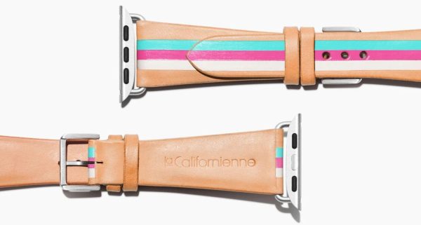 Apple Watch Strap Razzleberry Yellow Gold Plated