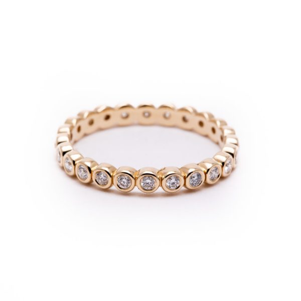 1.5mm Diamond Bezel Set Eternity Band