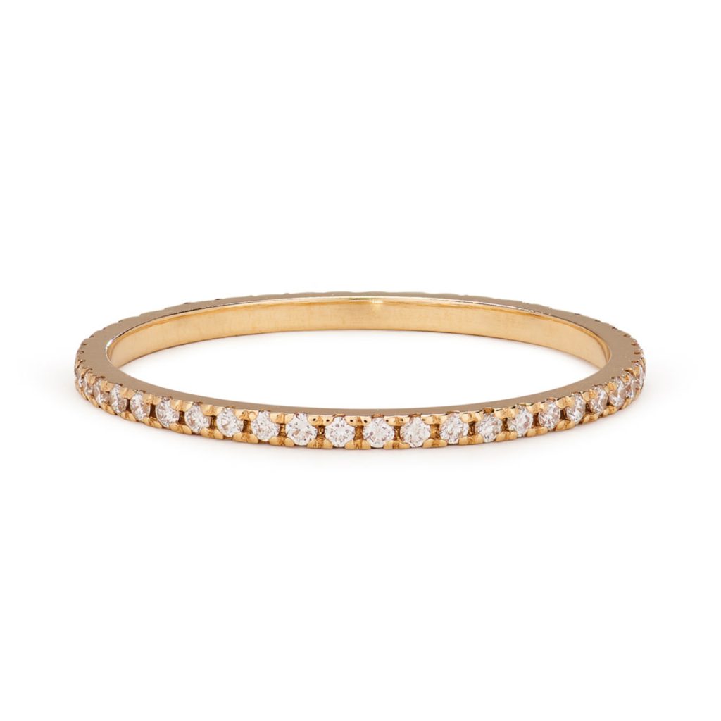 1mm Diamond Shared Prong Eternity Band