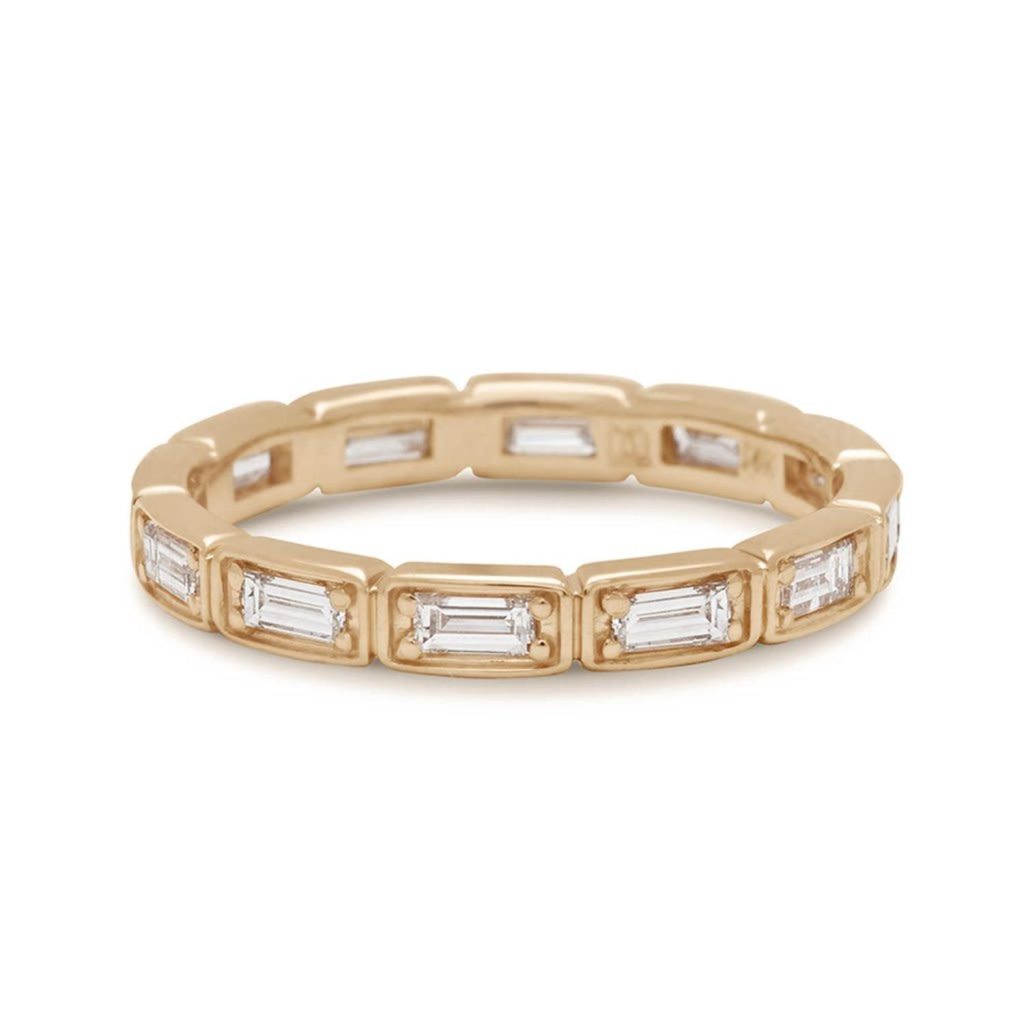 Baguette Diamond Les Points Stackable Band - M. Flynn