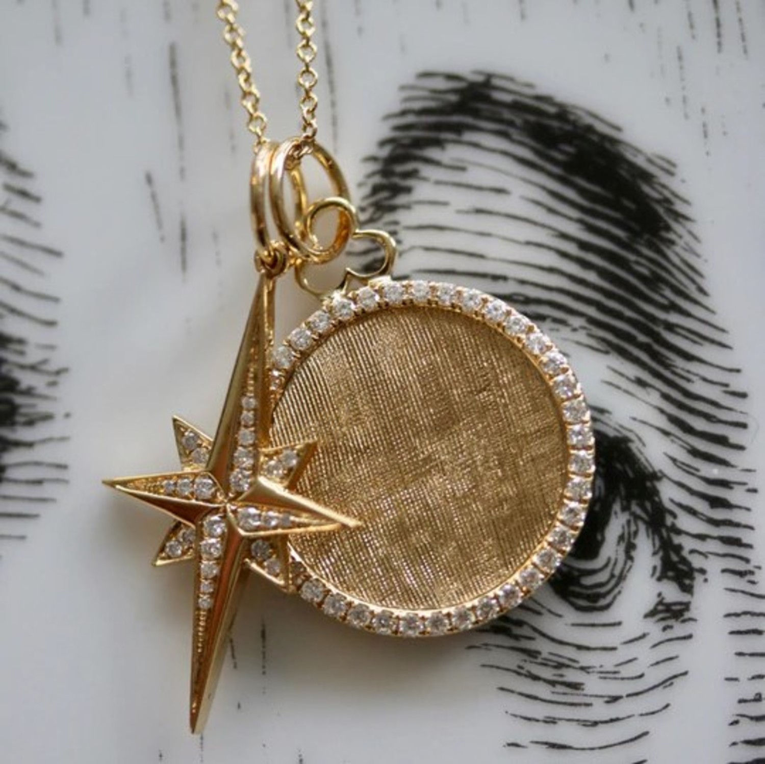 Hidden Message Engraved Necklace - Gold Vermeil - Oak & Luna
