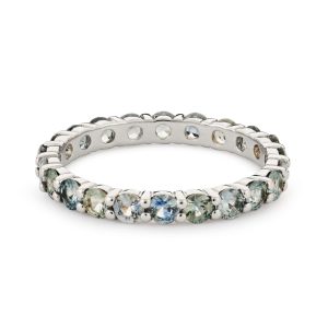 Shared Prong Montana Sapphire Eternity Band