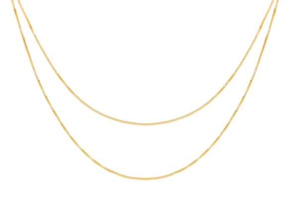Double Strand Liquid Gold Necklace in 14K Yellow Gold