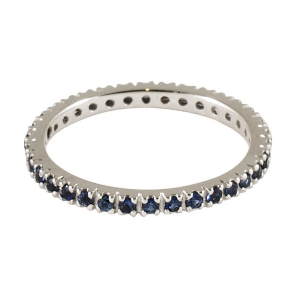 Sapphire 4 Prong Eternity Band