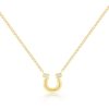 Lucky Horseshoe Necklace in 14K Yellow Gold