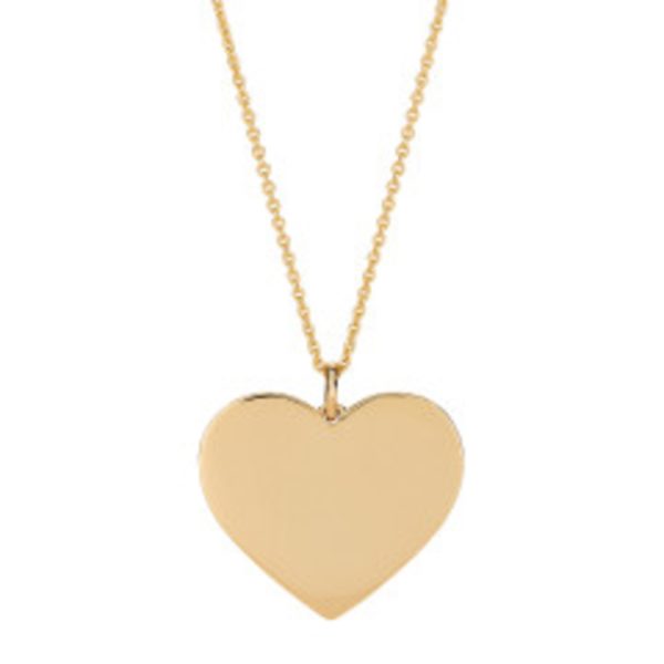 Engravable Large Heart Charm In 14K Gold