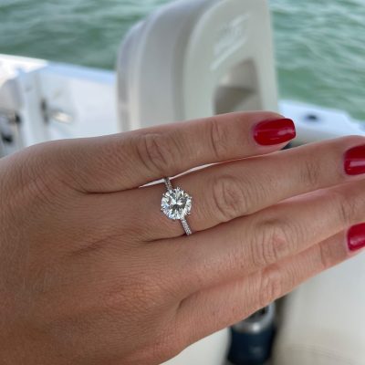 She Said Yes: A Custom Hidden Halo Engagement Ring