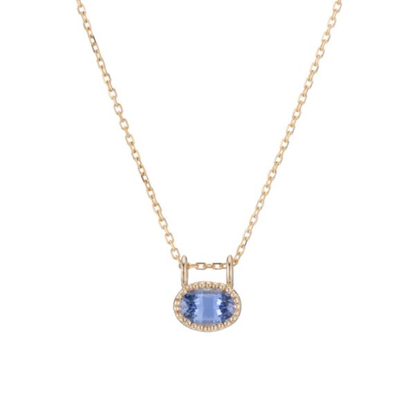 East West Blue Sapphire Necklace
