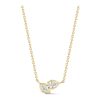 Poppy Two-Stone Necklace in 18K Yellow Gold