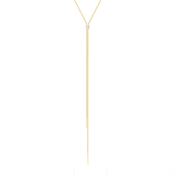 Diamond Shayla Lariat Necklace in 14K Yellow Gold