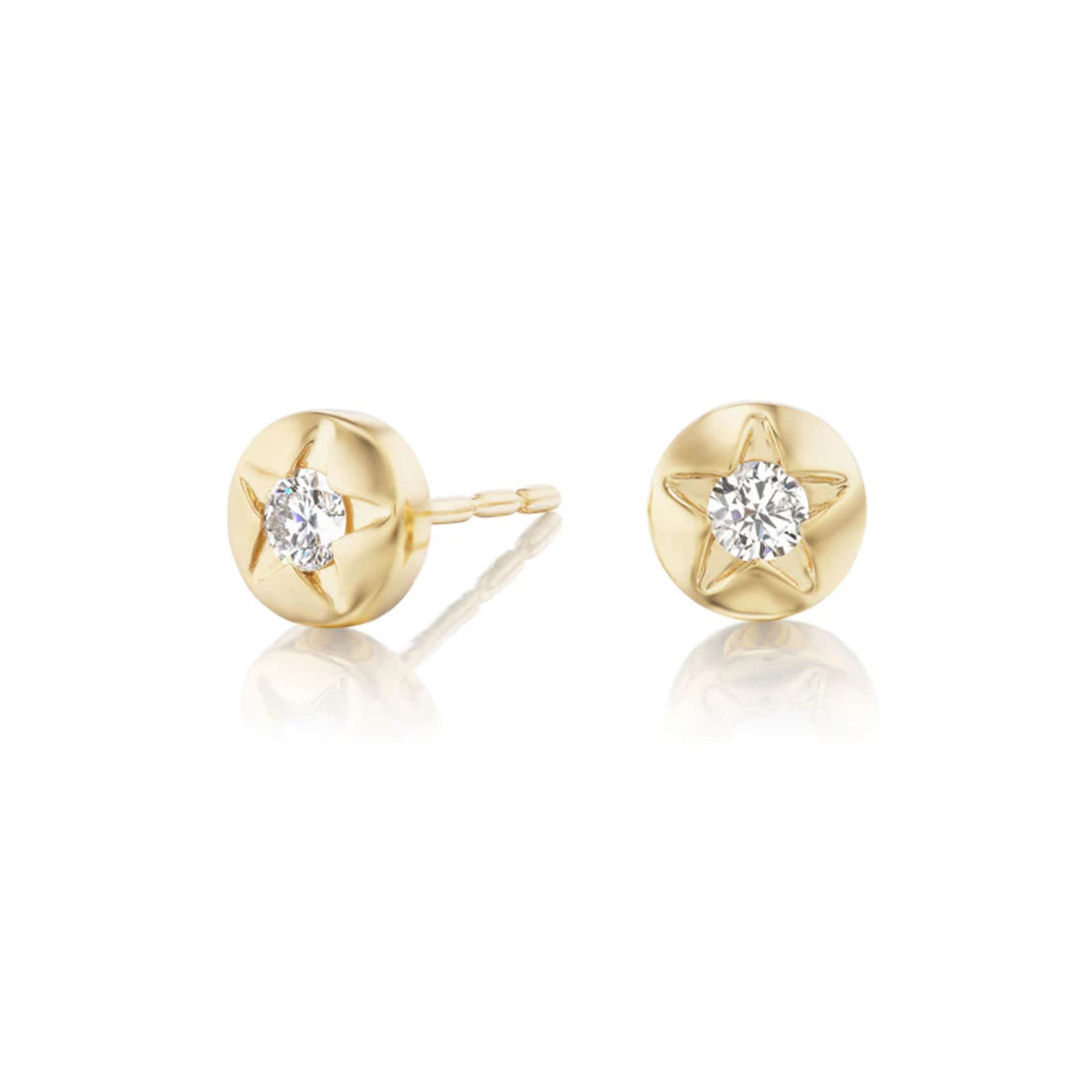 L’imperatrice Star Studs in 18K Yellow Gold