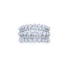 Diamond Lyric Five-Row Ring in 18K White Gold - Size 6