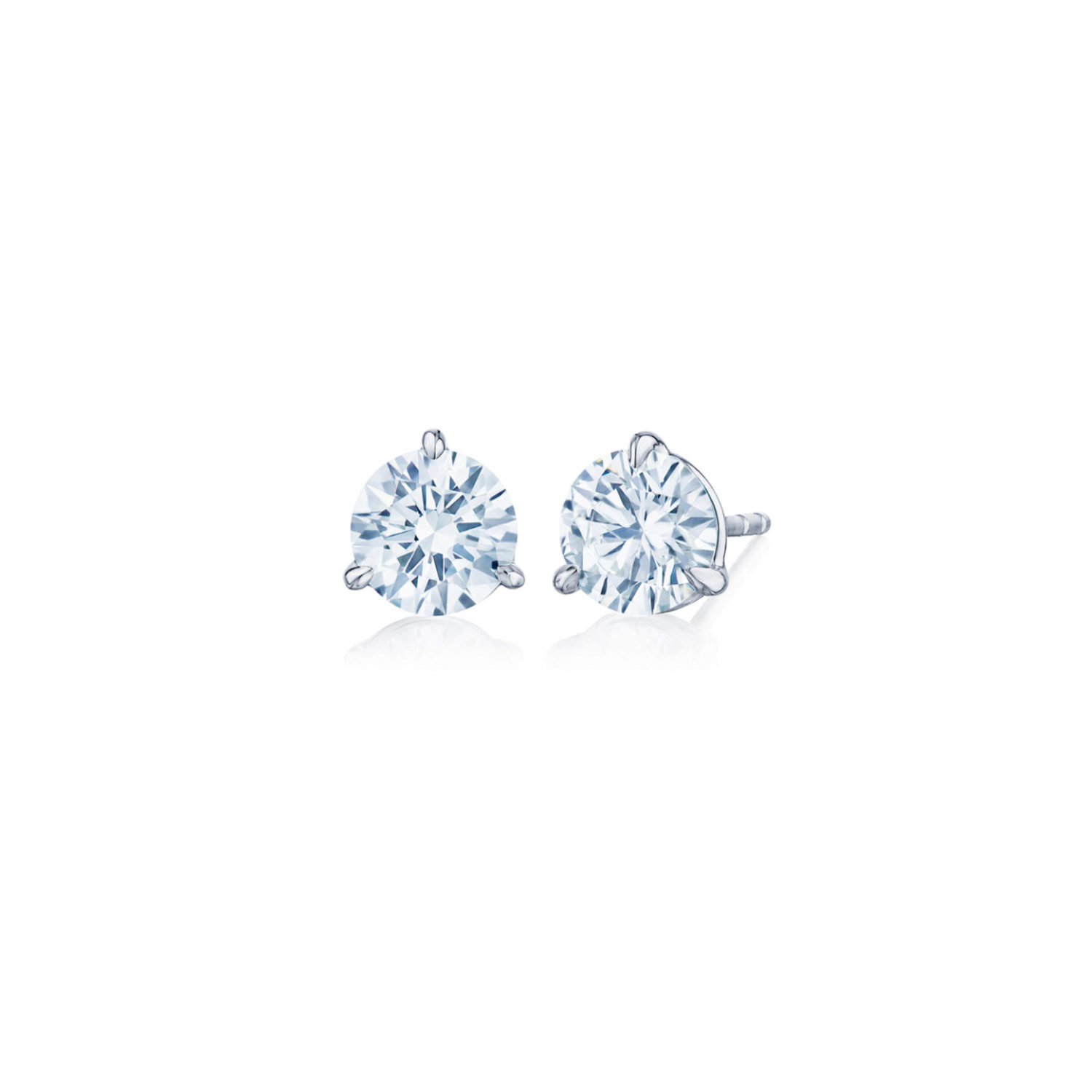 Kwiat 2.01tcw Round Diamond Stud Earrings in Platinum