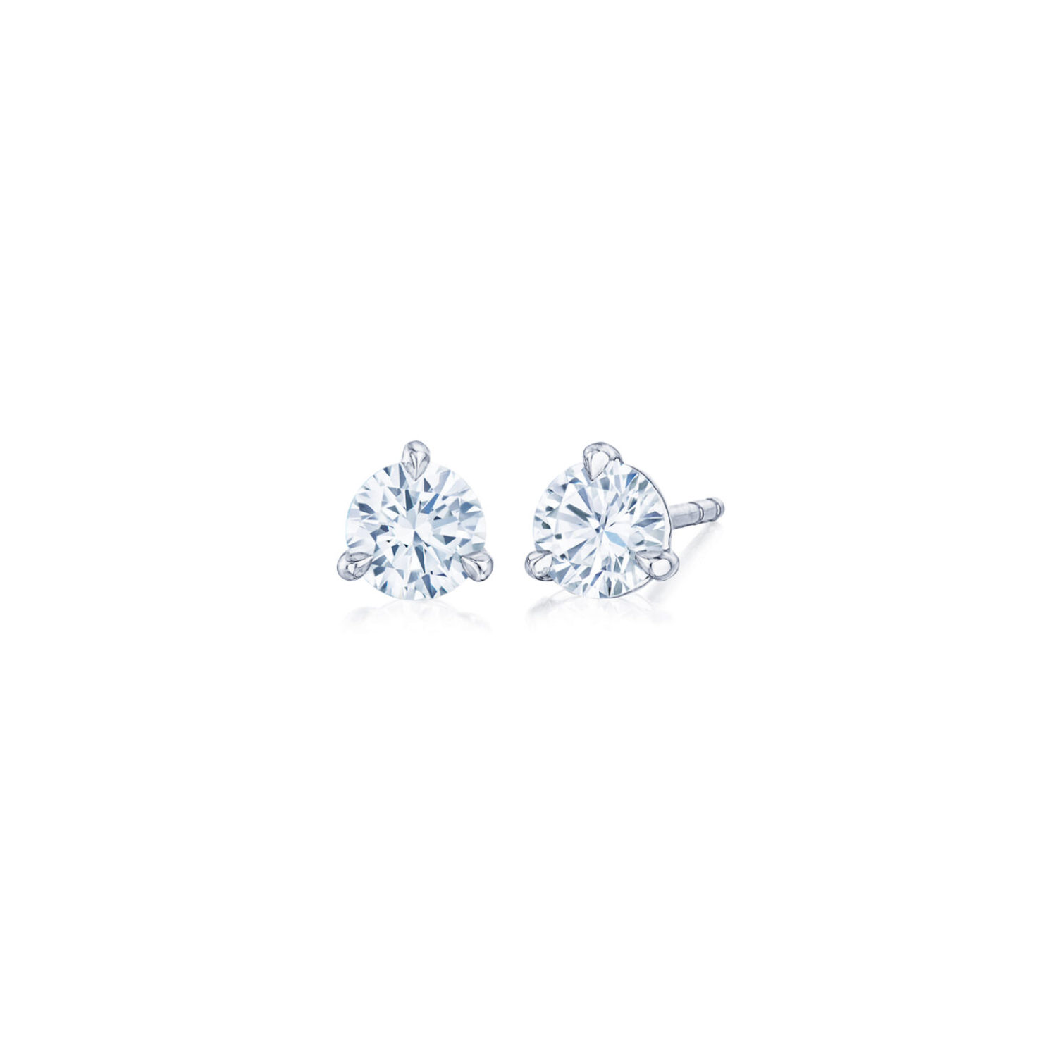 Kwiat 1.05tcw Round Diamond Stud Earrings in Platinum