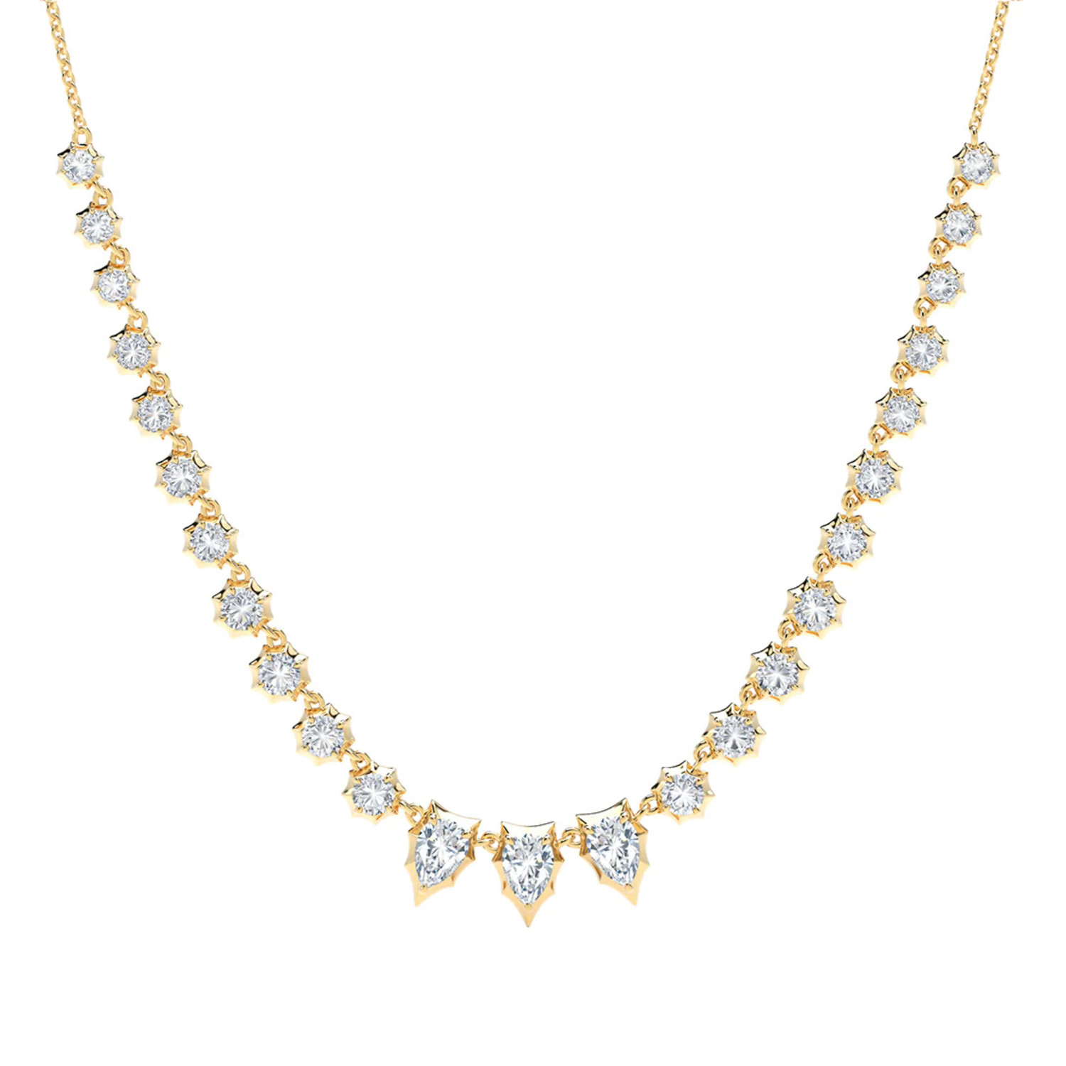Envoy Riviera Necklace in 18K Yellow Gold