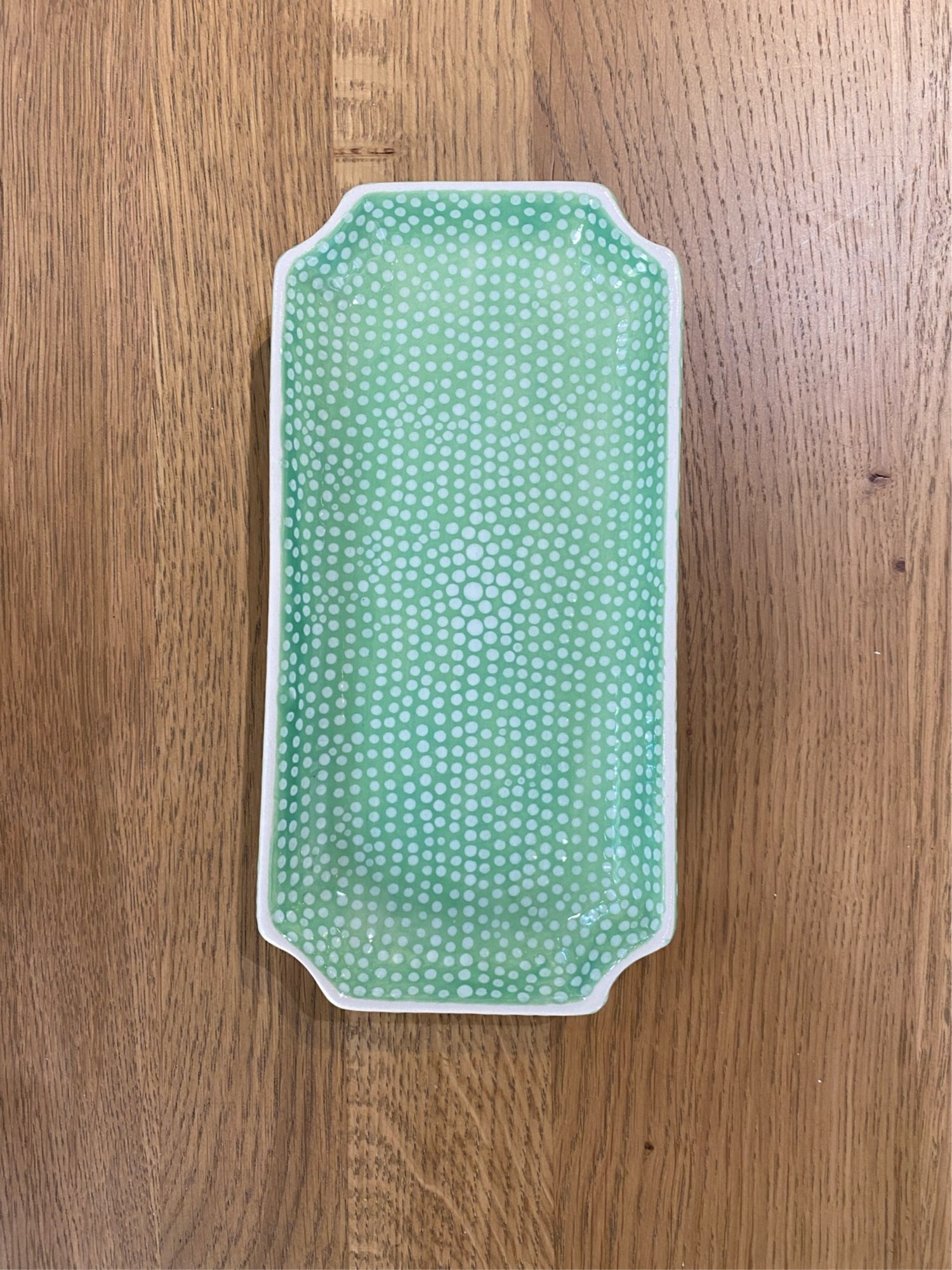 Small Fluted Tray Green