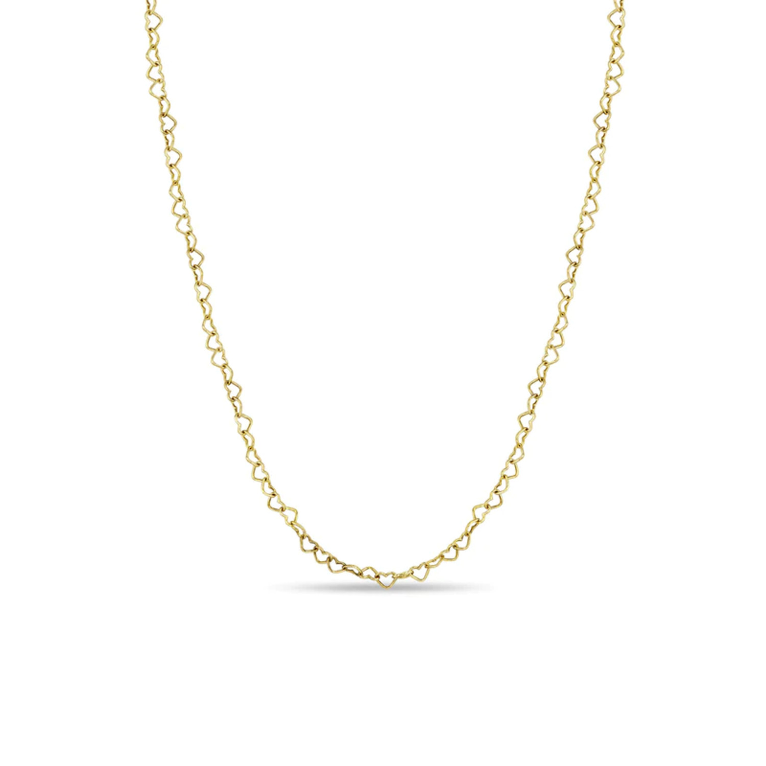 Open Heart Link Chain in 14K Yellow Gold