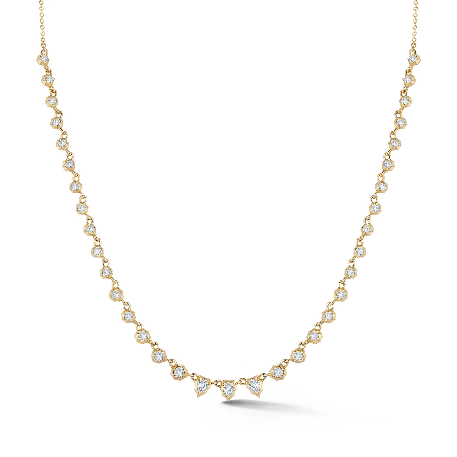 Small Envoy Riviera Necklace in 18K Yellow Gold