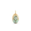 Mint Opal and Prasiolite Love Bug Pendant in 14K Yellow Gold