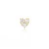 (Single) Full Cut Diamond Mini Heart Stud in 14K Yellow Gold