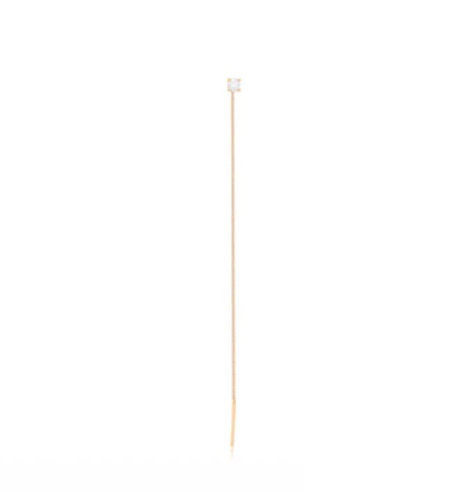 (Single) Pear Diamond Liquid Gold Threader Earrings in 14K Yellow Gold