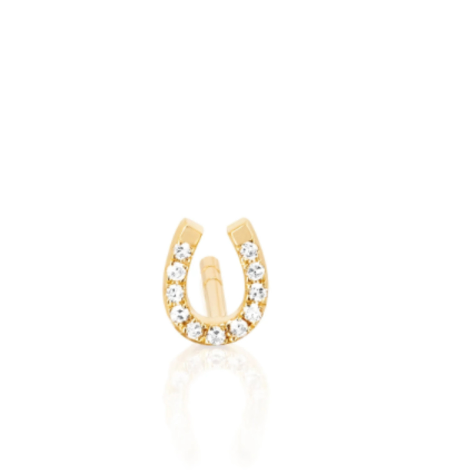 White gold sales horseshoe earrings
