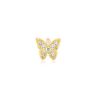 (Single) Baby Butterfly Stud Earring in Yellow Gold