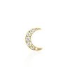 (Single) Baby Diamond Moon Stud Earring in Yellow Gold