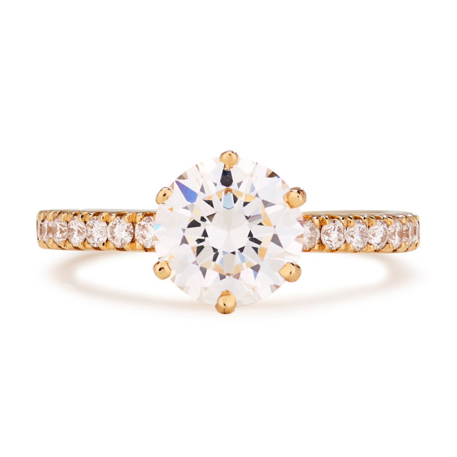 The Sylvie 6-Prong Pave Engagement Ring Setting